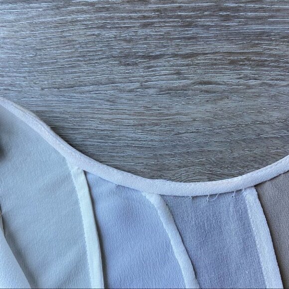 Aritzia Wilfred Pure Silk Colorblock Sleeveless High Low Hem sheer Blouse - Picture 11 of 16